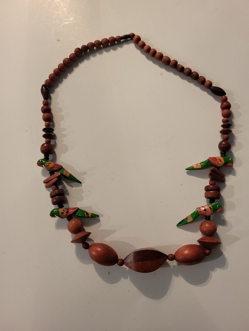 Wooden Parrot Beaded Necklace From Belise